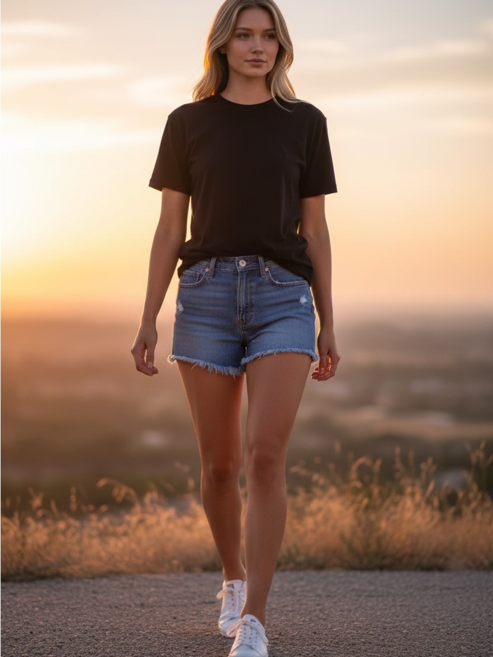 Levi's Blue Denim Distressed Cutoff Shorts W31. Summer ready - Picture 2 of 11